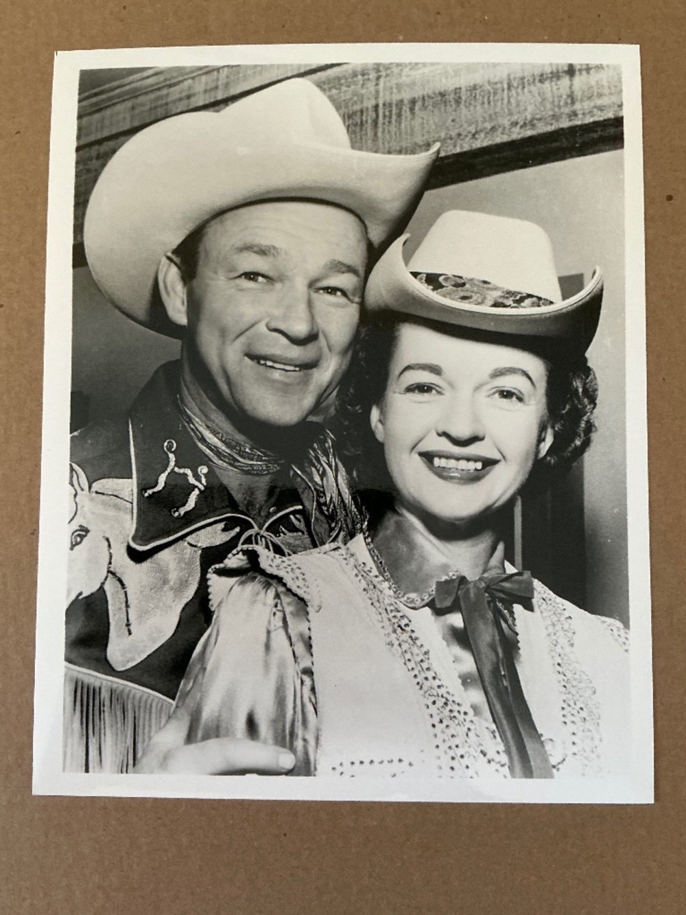 Vintage Roy Rogers Dale Evans 8x10 Glossy Photo Reprint